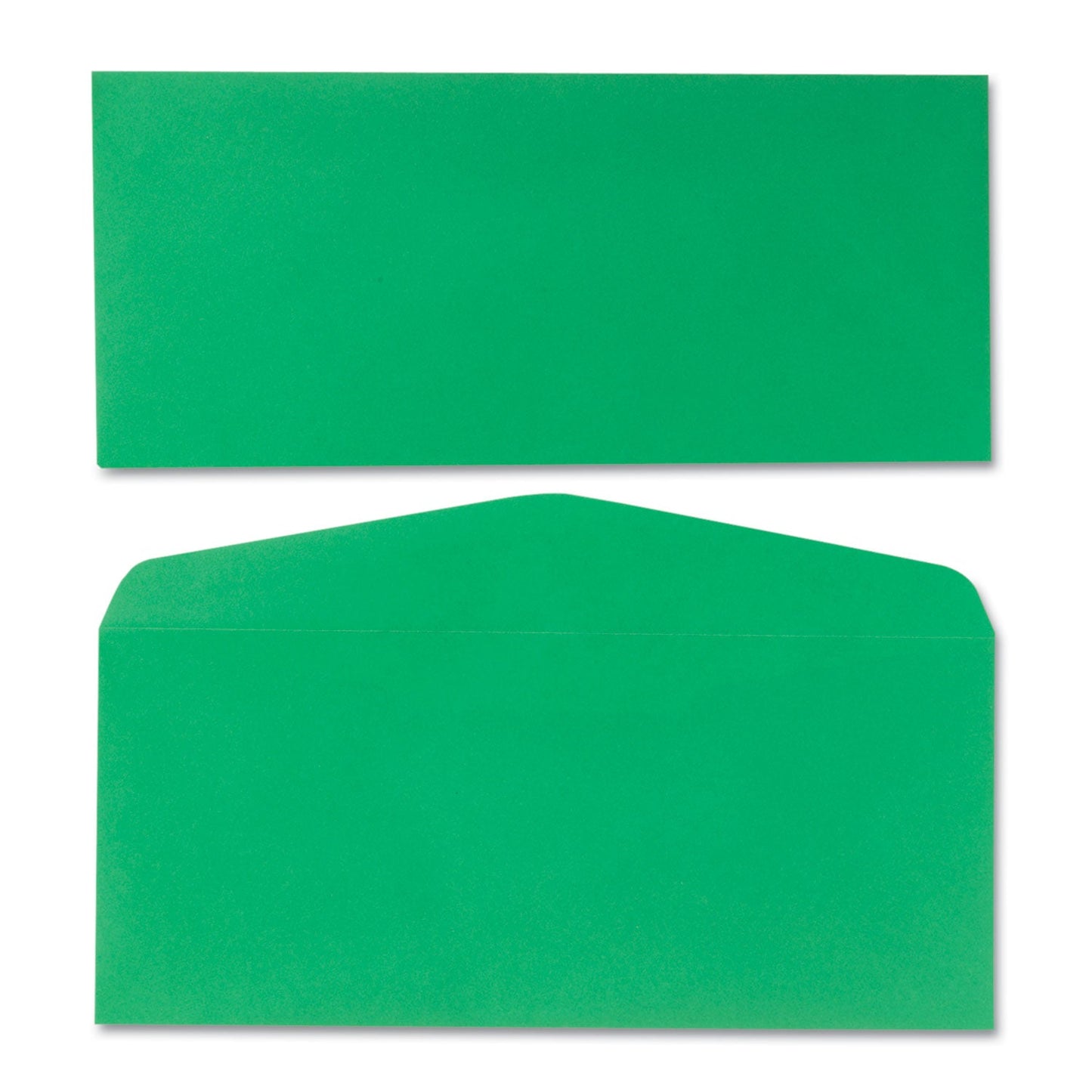 Quality Park Colored Envelope, #10, Commercial Flap, Gummed Closure, 4.13 x 9.5, Green, 25/Pack