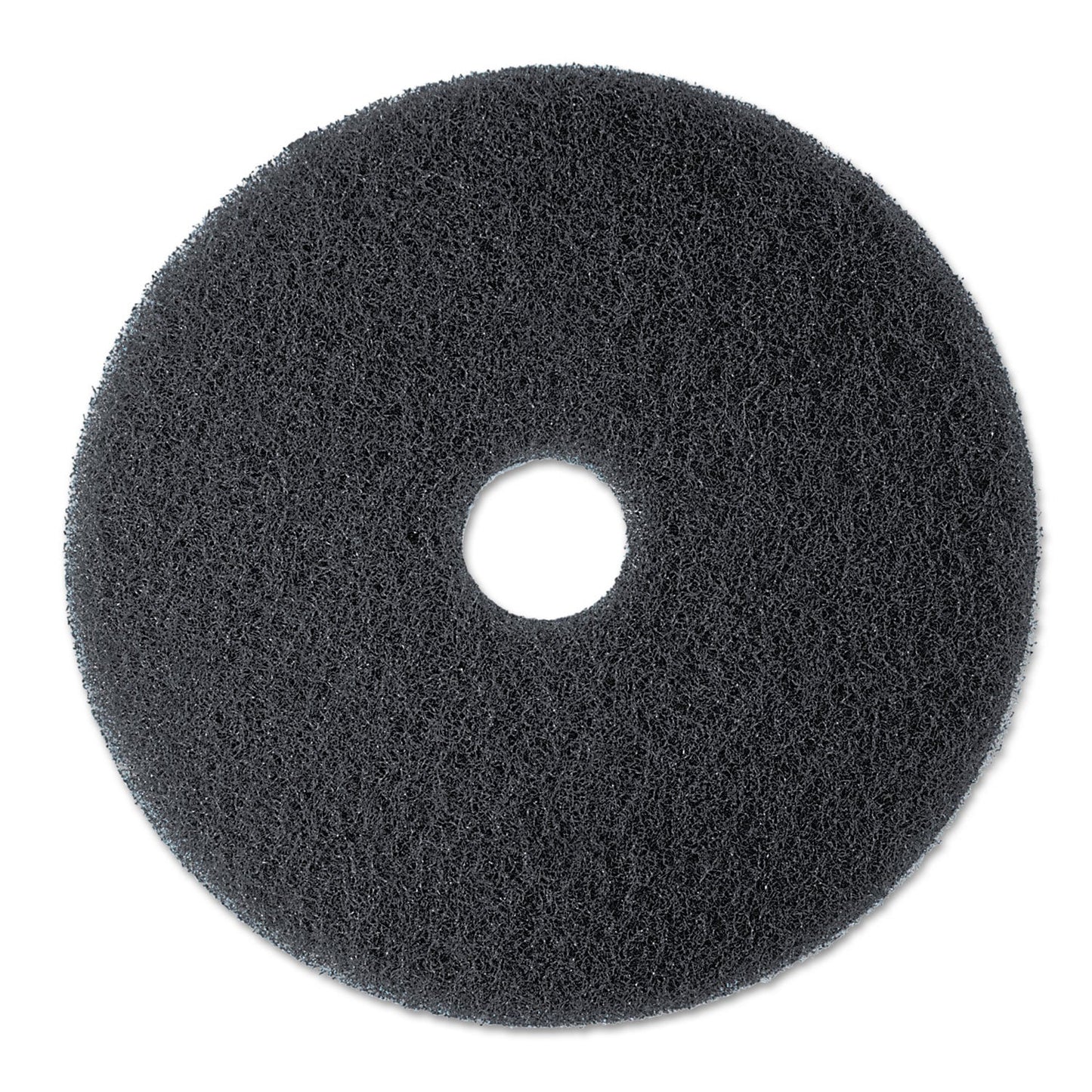 3M Low-Speed High Productivity Floor Pads 7300, 17" Diameter, Black, 5/Carton