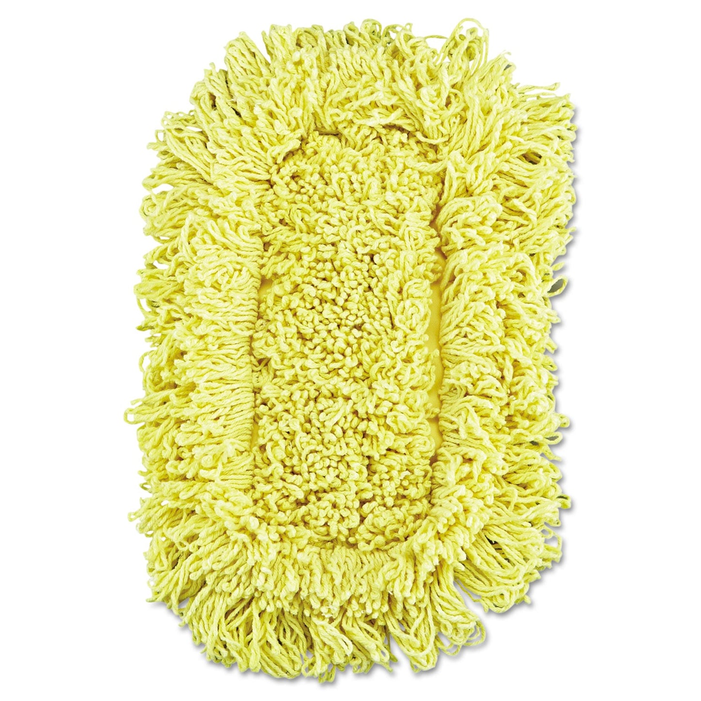 Rubbermaid Trapper Looped-End Dust Mop Head, 12 x 5, Yellow, 12/Carton