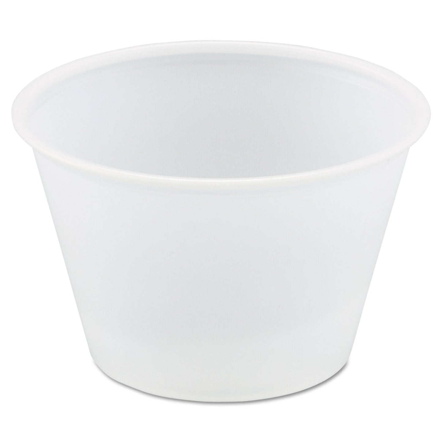 Dart Polystyrene Portion Cups, 4 oz, Translucent, 250/Bag, 10 Bags/Carton