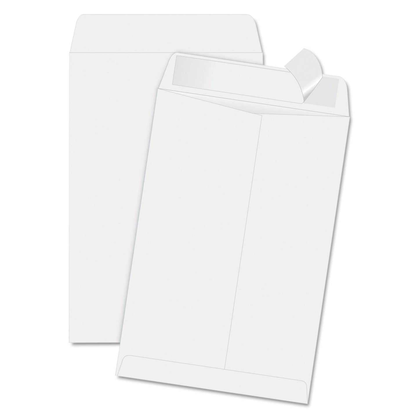 Quality Park Redi-Strip Catalog Envelope, #1 3/4, Cheese Blade Flap, Redi-Strip Adhesive Closure, 6.5 x 9.5, White, 100/Box