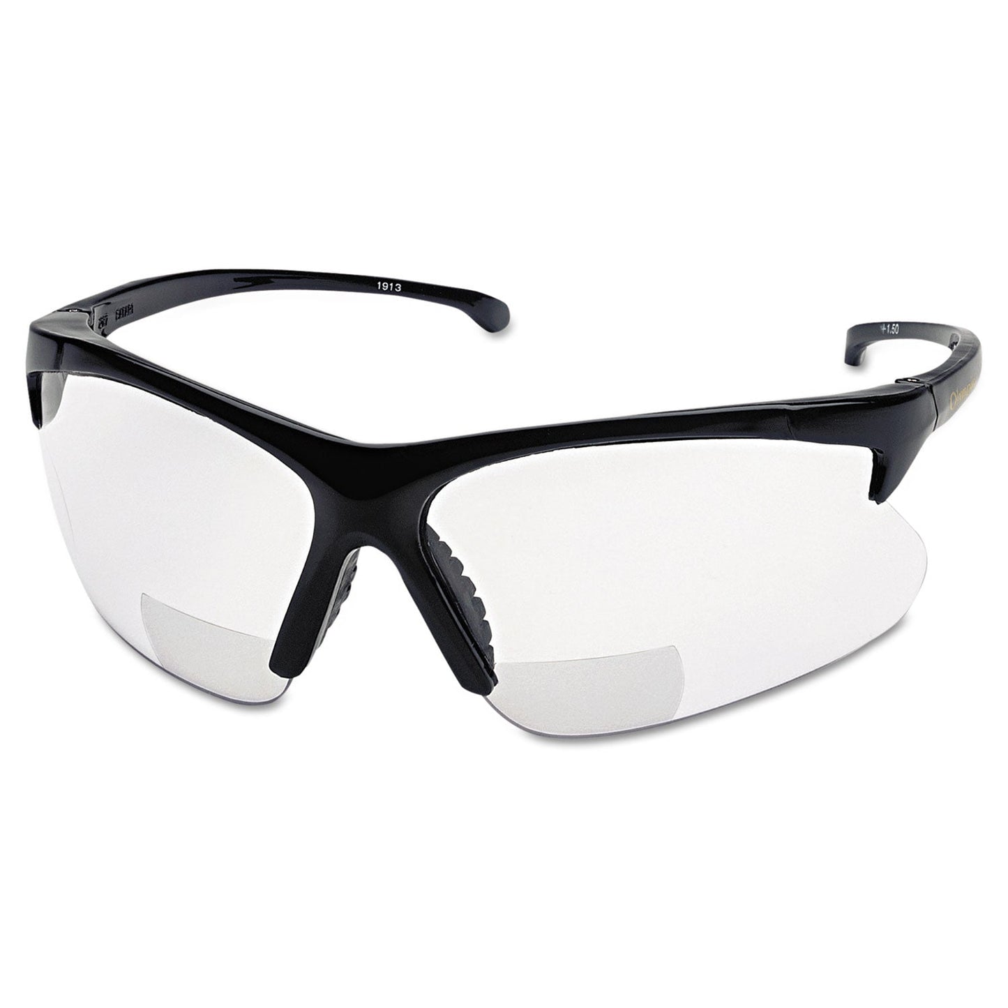 Smith & Wesson V60 30-06 RX Safety Readers, Black Frame, Clear Lens, 2.5 Diopter