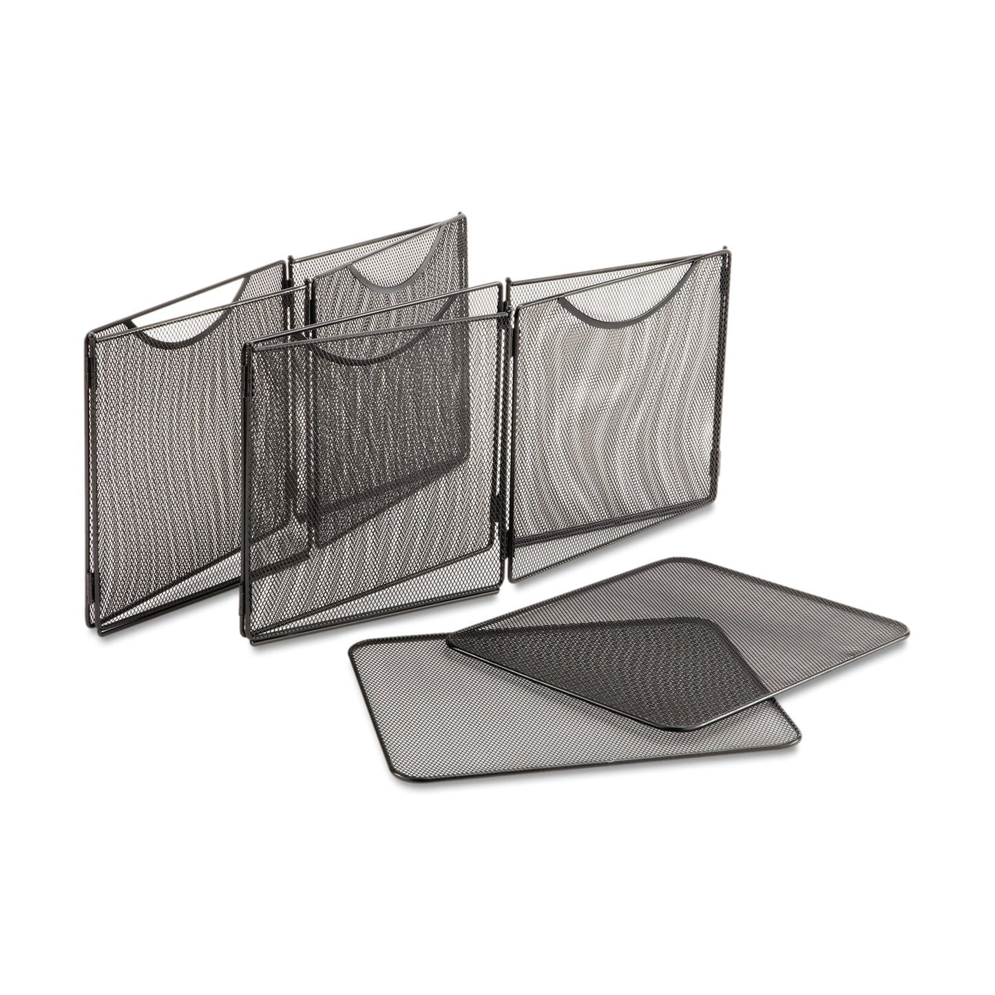 Safco Onyx Mesh Cube Bins, 12.5w x 14d x 10h, Black, 2/Pack