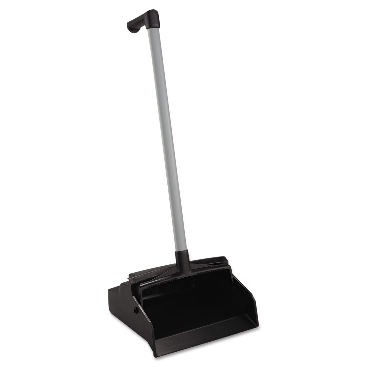 Impact LobbyMaster Plastic Lobby Dustpan, 12w x 32h, Plastic, Black Pan/White Handle, 6/Carton