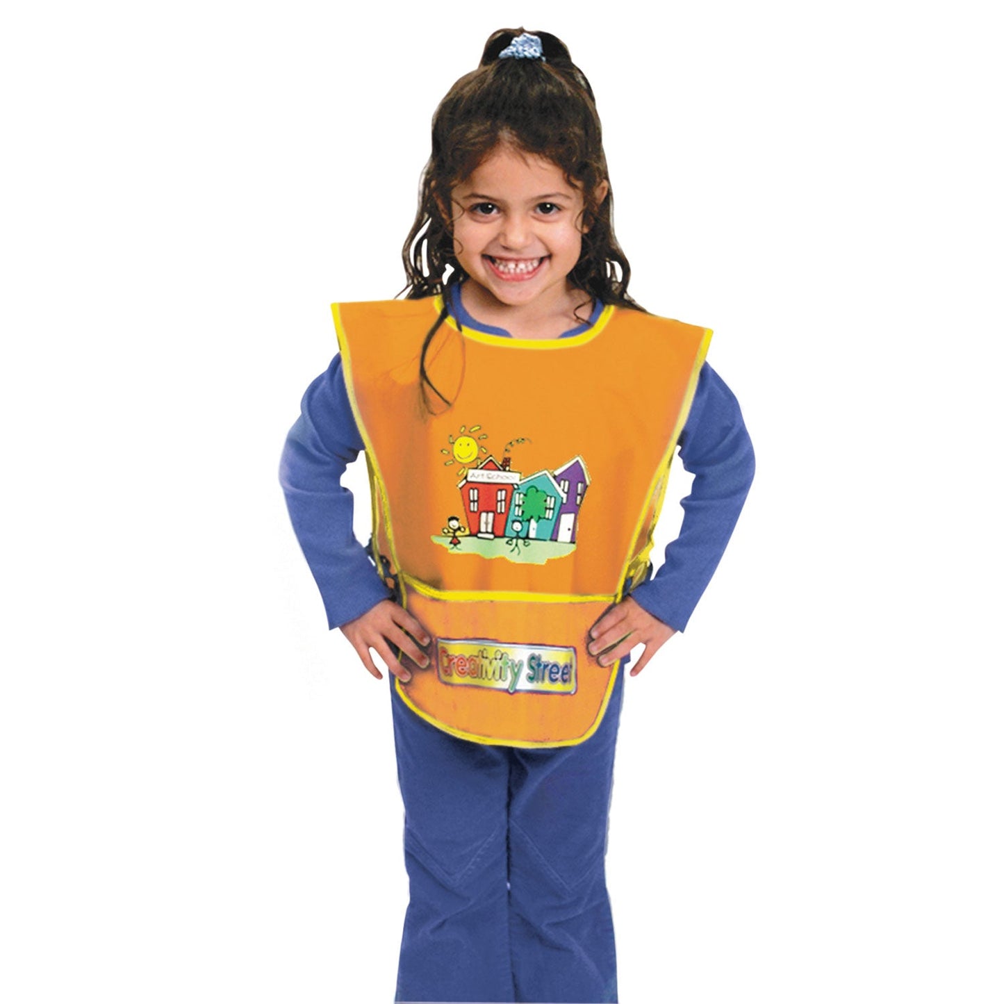 Creativity Street Kraft Artist Smock, Fits Kids Ages 3-8, Vinyl, One Size Fits All, Bright Colors