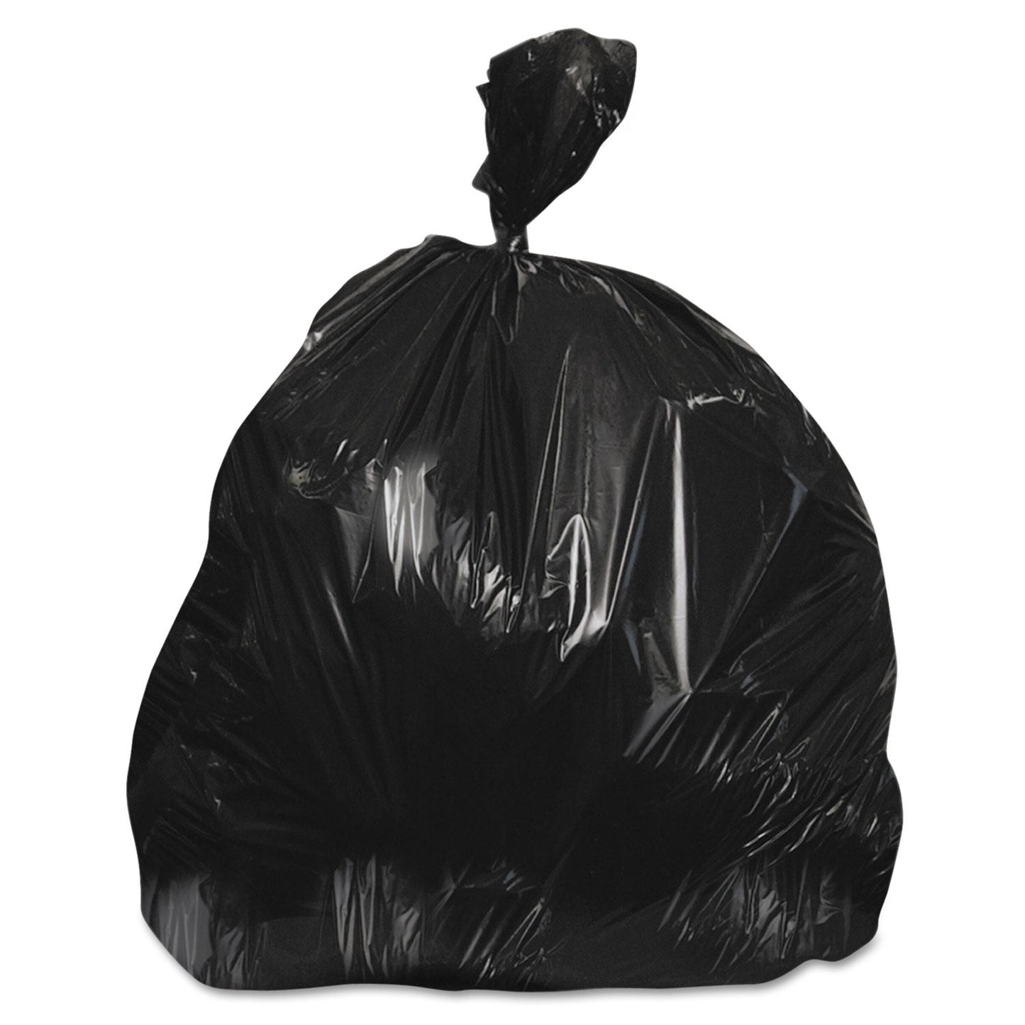 Heritage Low-Density Repro Can Liner, 55 gal, 1.5 mil, 36" x 58", Black, 100/Carton