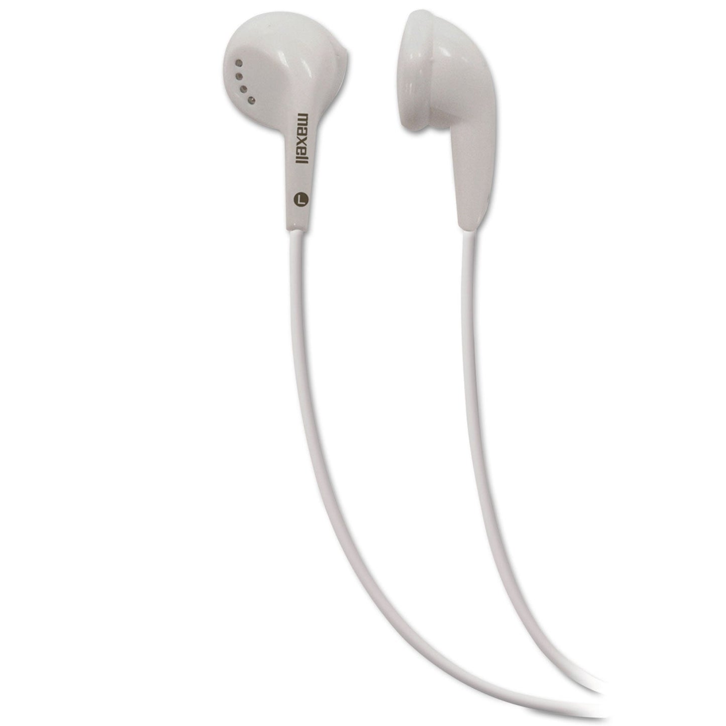 Maxell EB-95 Stereo Earbuds, 4 ft Cord, White