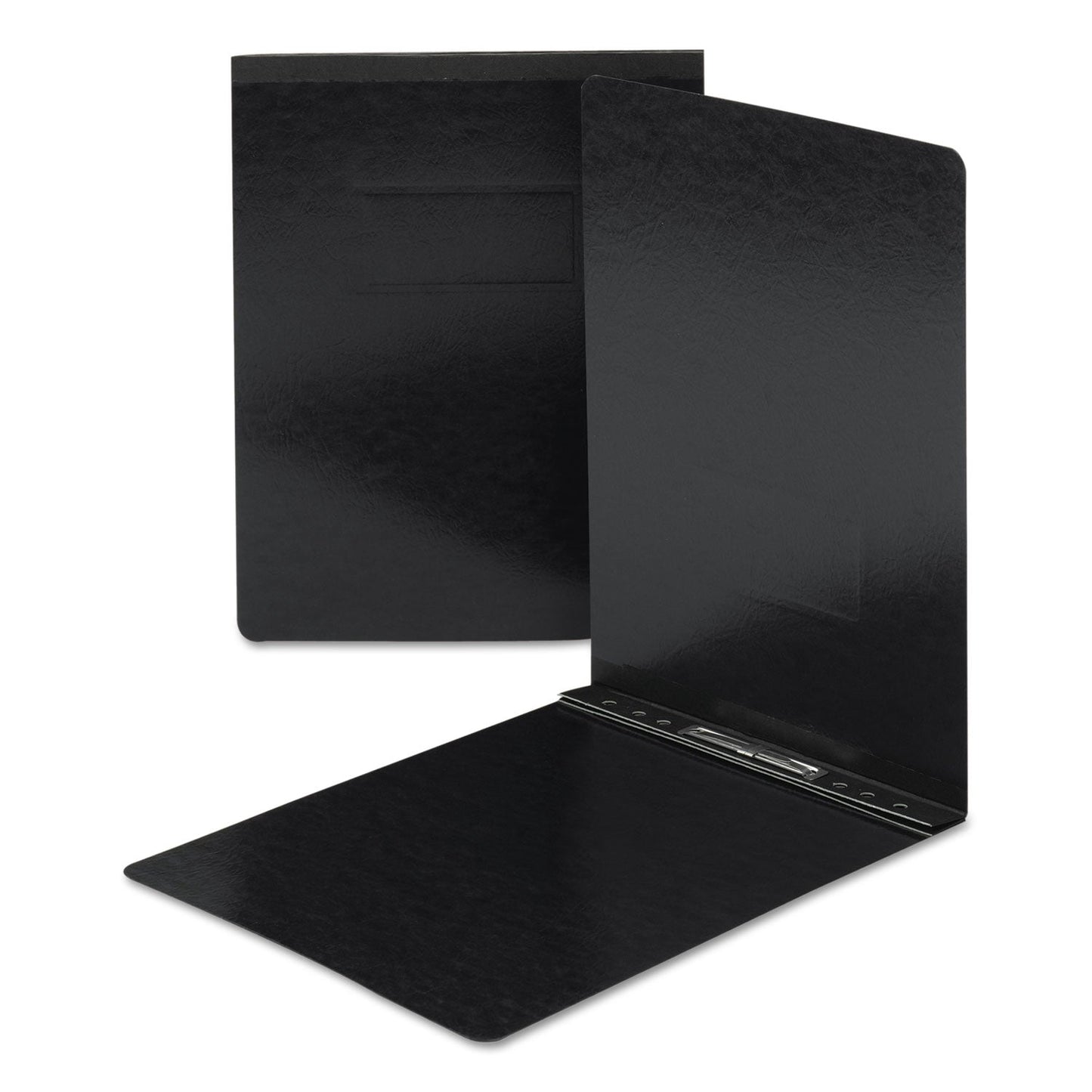 Smead Prong Fastener Premium Pressboard Report Cover, Two-Piece Prong Fastener, 2" Capacity, 8.5 x 11, Black/Black