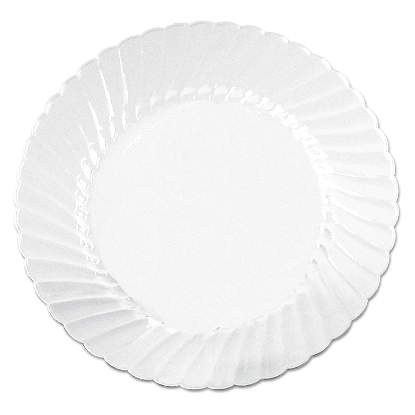 WNA Classicware Plates, Plastic, 10.25" dia, Clear, 12/Bag, 12 Bags/Carton