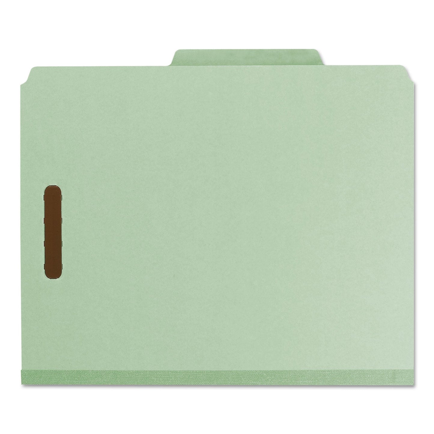 Smead 100% Recycled Pressboard Classification Folders, 1 Divider, Letter Size, Gray-Green, 10/Box