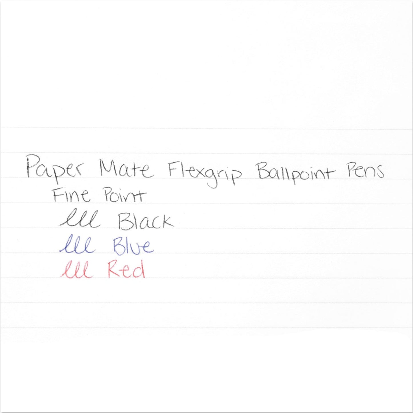 Paper Mate FlexGrip Ultra Ballpoint Pen, Stick, Fine 0.8 mm, Blue Ink, Blue Barrel, Dozen