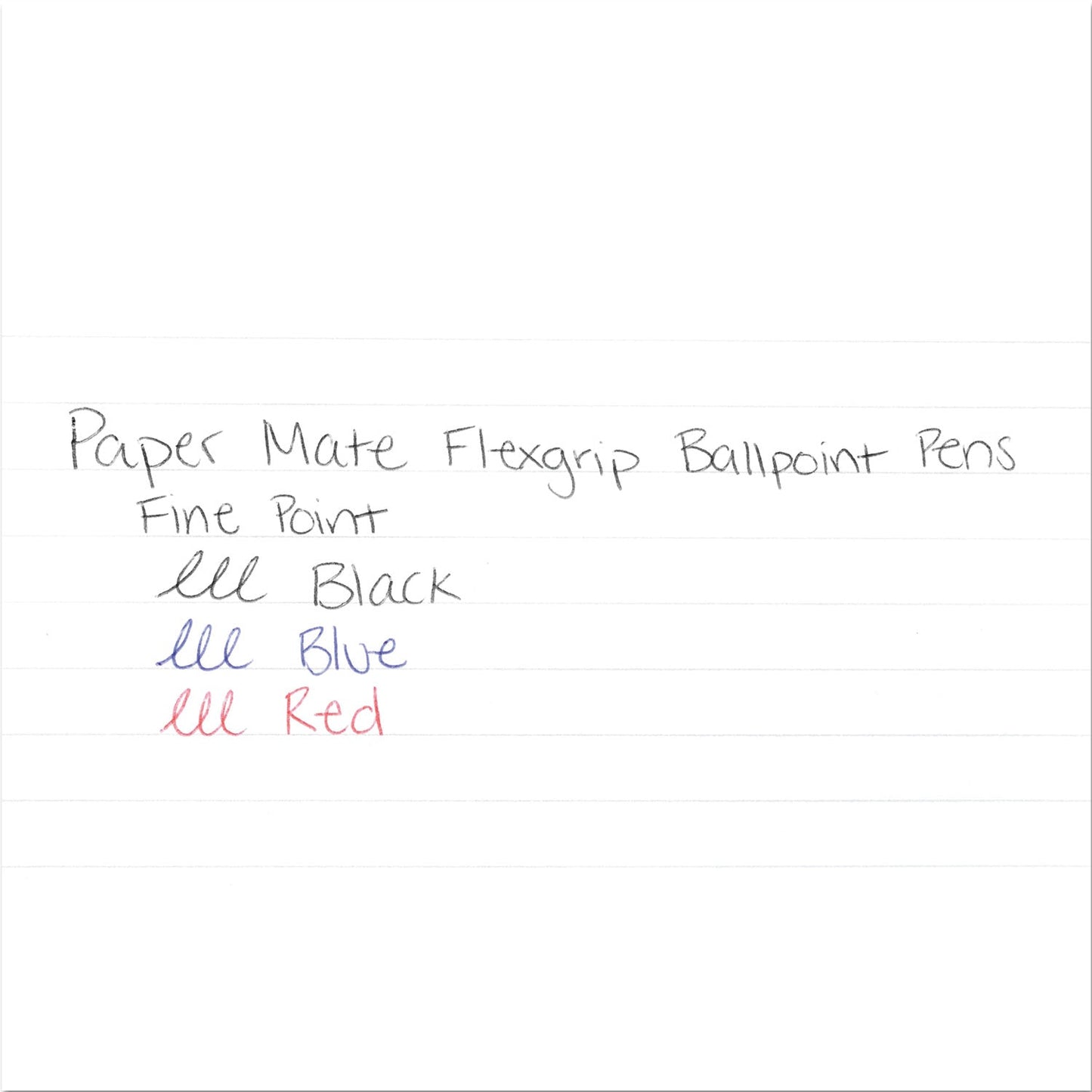 Paper Mate FlexGrip Elite Ballpoint Pen, Retractable, Fine 0.8 mm, Black Ink, Black Barrel, Dozen