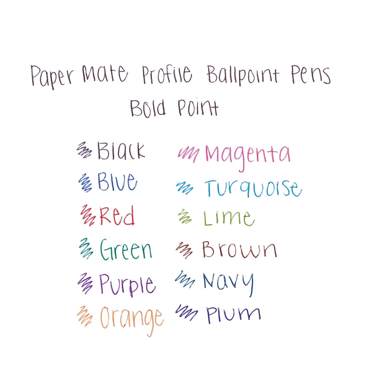 Paper Mate Profile Ballpoint Pen, Retractable, Bold 1.4 mm, Red Ink, Red Barrel, Dozen