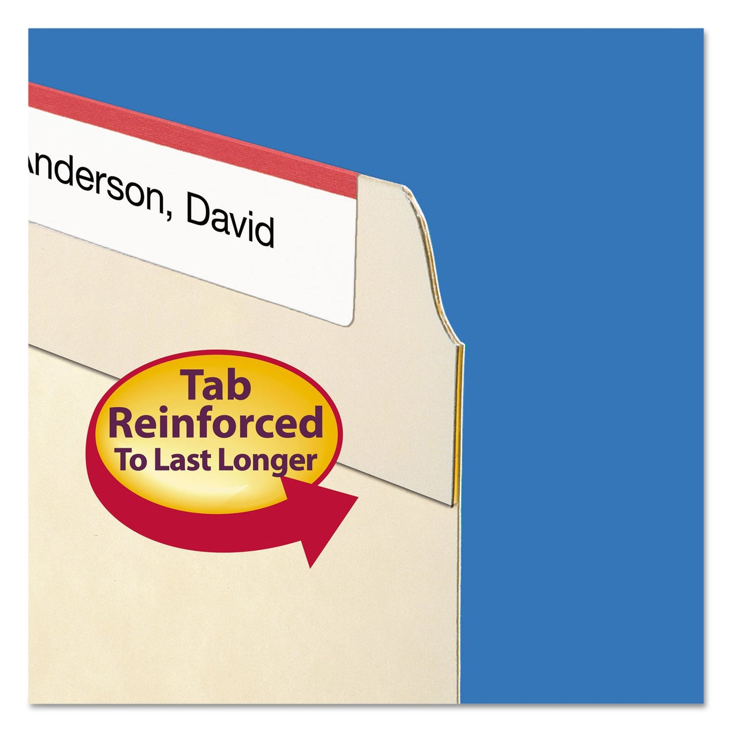 Smead Reinforced Tab Manila File Folders, 1/5-Cut Tabs: Assorted, Letter Size, 0.75" Expansion, 11-pt Manila, 100/Box