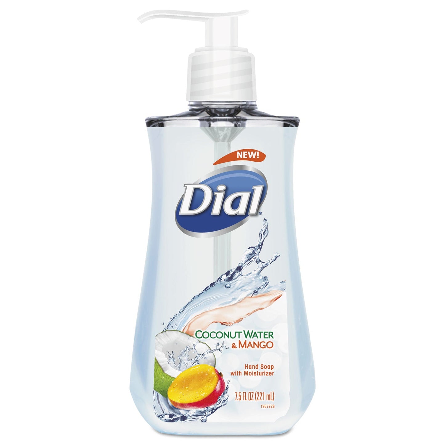Dial Liquid Hand Soap, Coconut Water and Mango, 7,5 oz Pump Bottle