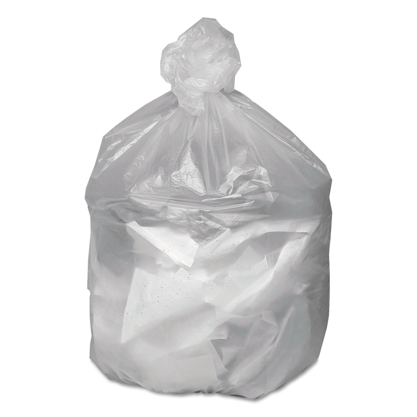 Good 'n Tuff Waste Can Liners, 10 gal, 6 microns, 24" x 24", Natural, 1,000/Carton