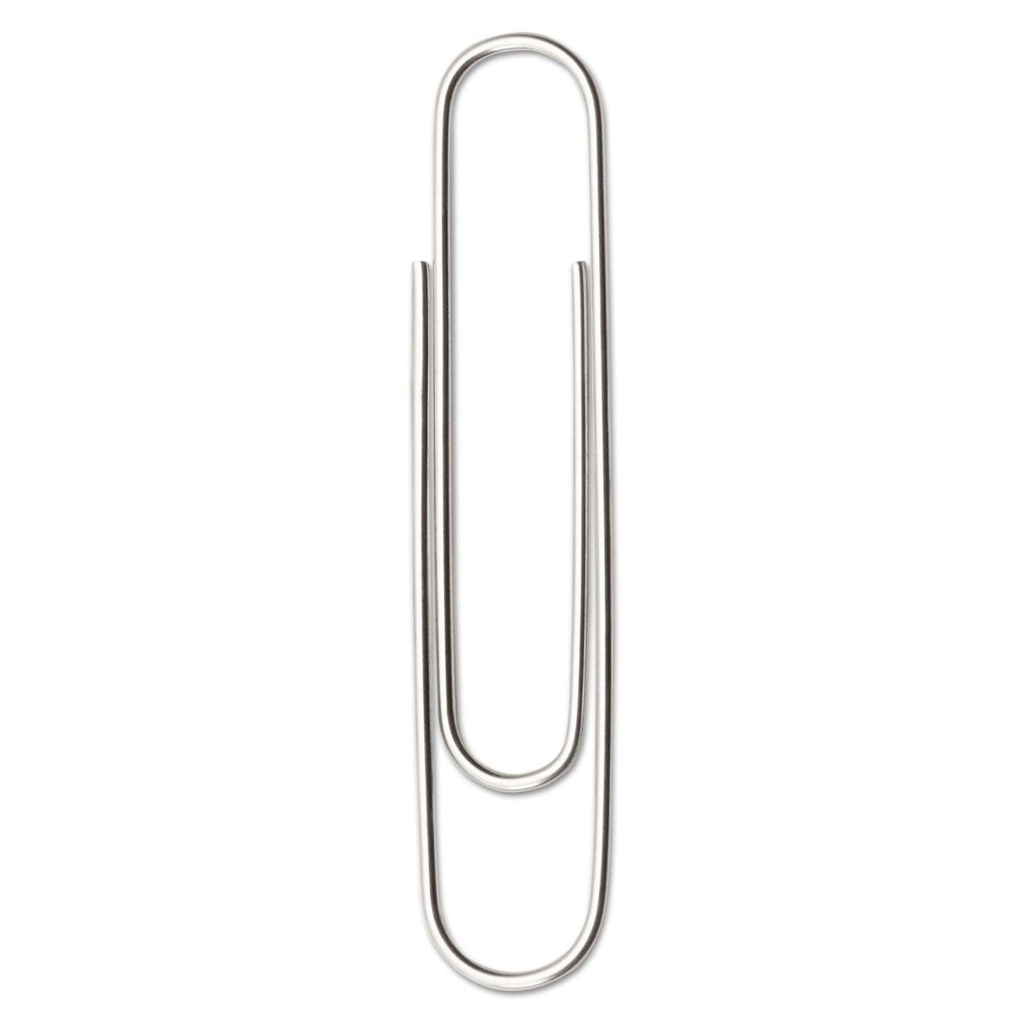 ACCO Paper Clips, Jumbo, Smooth, Silver, 100 Clips/Box, 10 Boxes/Pack
