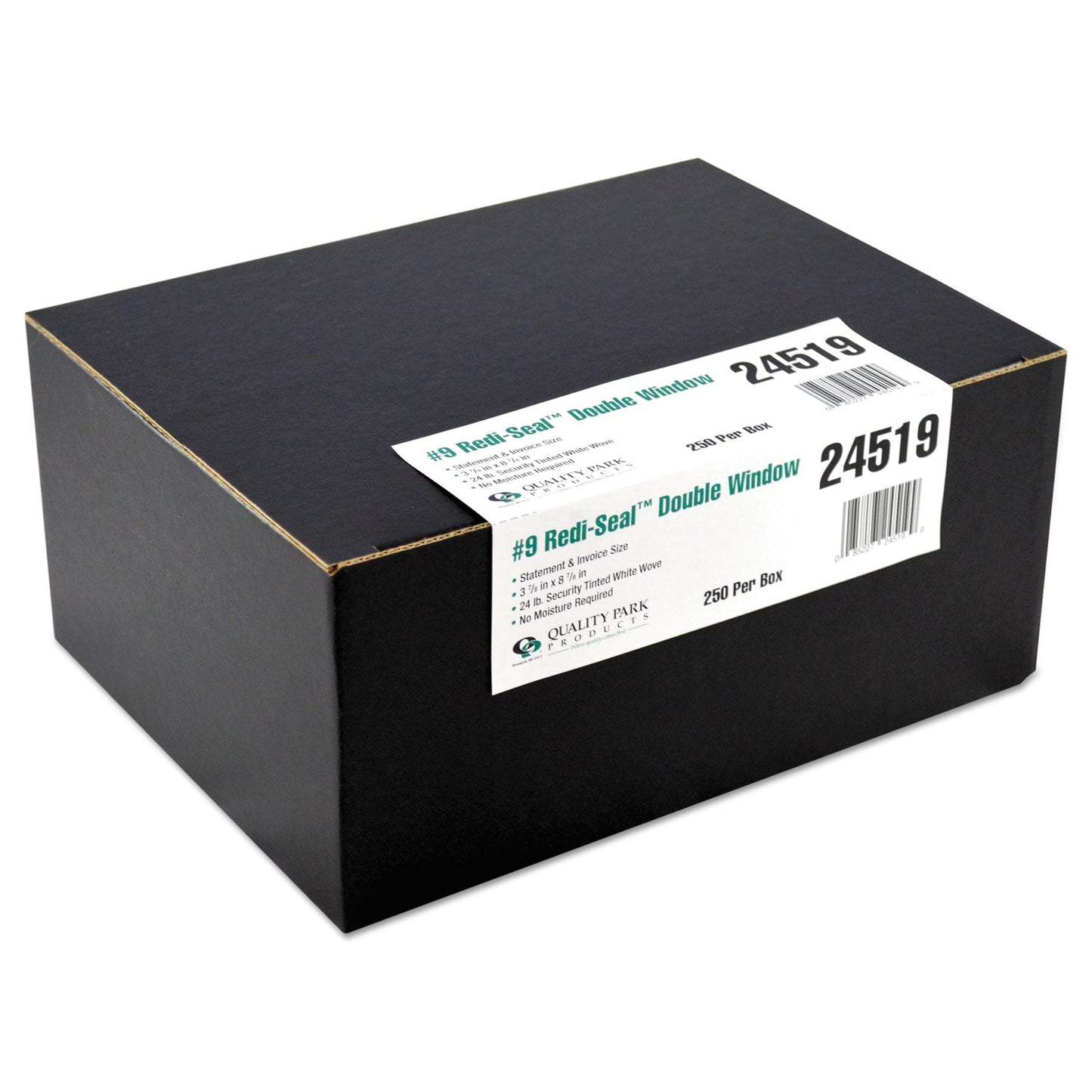 Quality Park Double Window Redi-Seal Security-Tinted Envelope, #9, Commercial Flap, Redi-Seal Adhesive Closure, 3.88 x 8.88, White, 250/CT