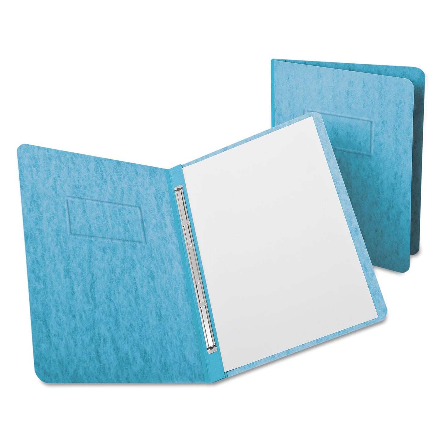 Oxford Heavyweight PressGuard and Pressboard Report Cover w/Reinforced Side Hinge, 2-Prong Fastener, 3" Cap, 8.5 x 11, Light Blue