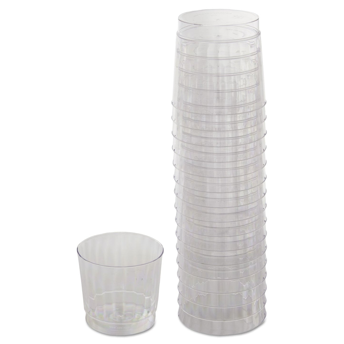 WNA Classicware Tumblers, 9 oz, Plastic, Clear, Rocks Glass, 16/Bag, 15 Bag/Carton