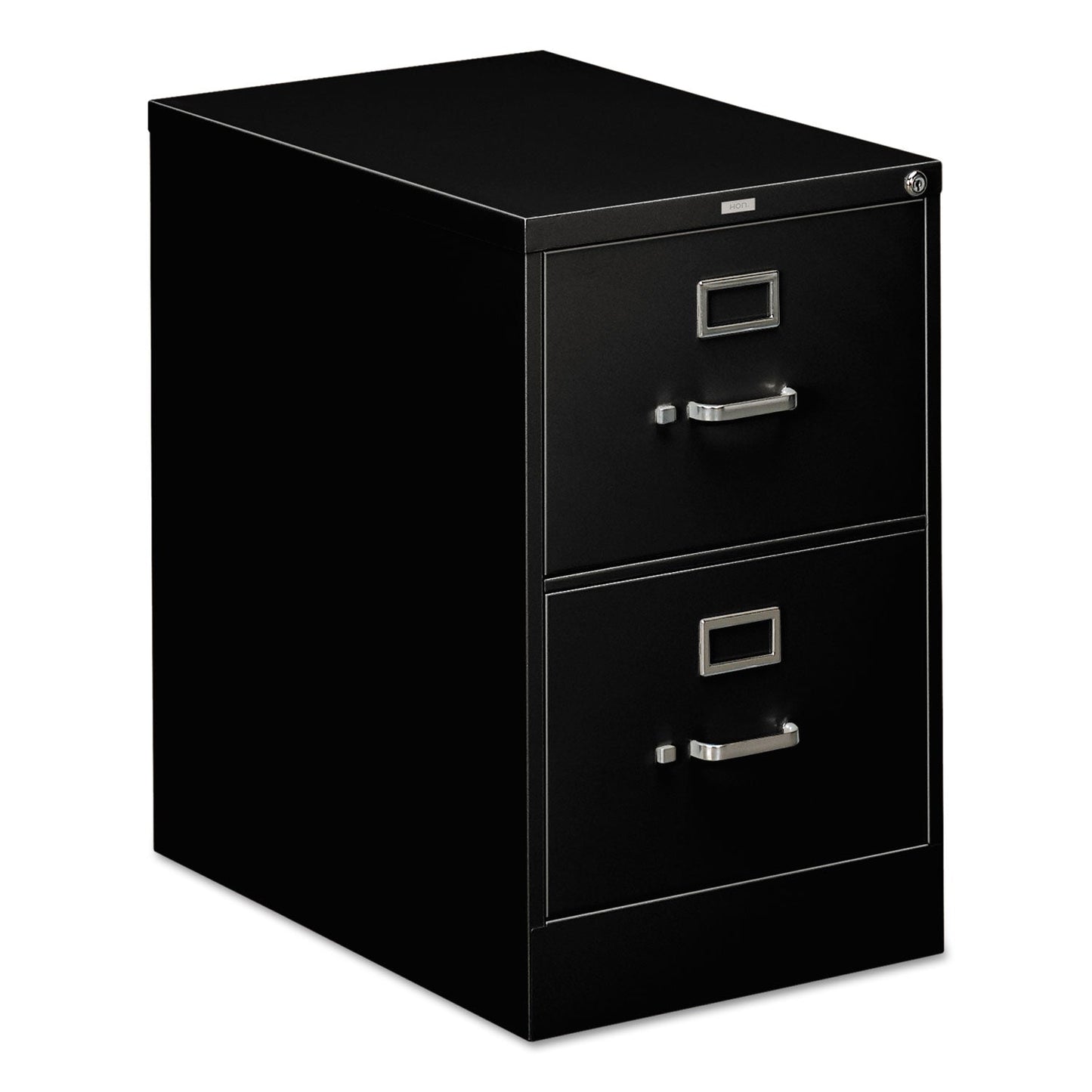 HON 310 Series Vertical File, 2 Legal-Size File Drawers, Black, 18.25" x 26.5" x 29"
