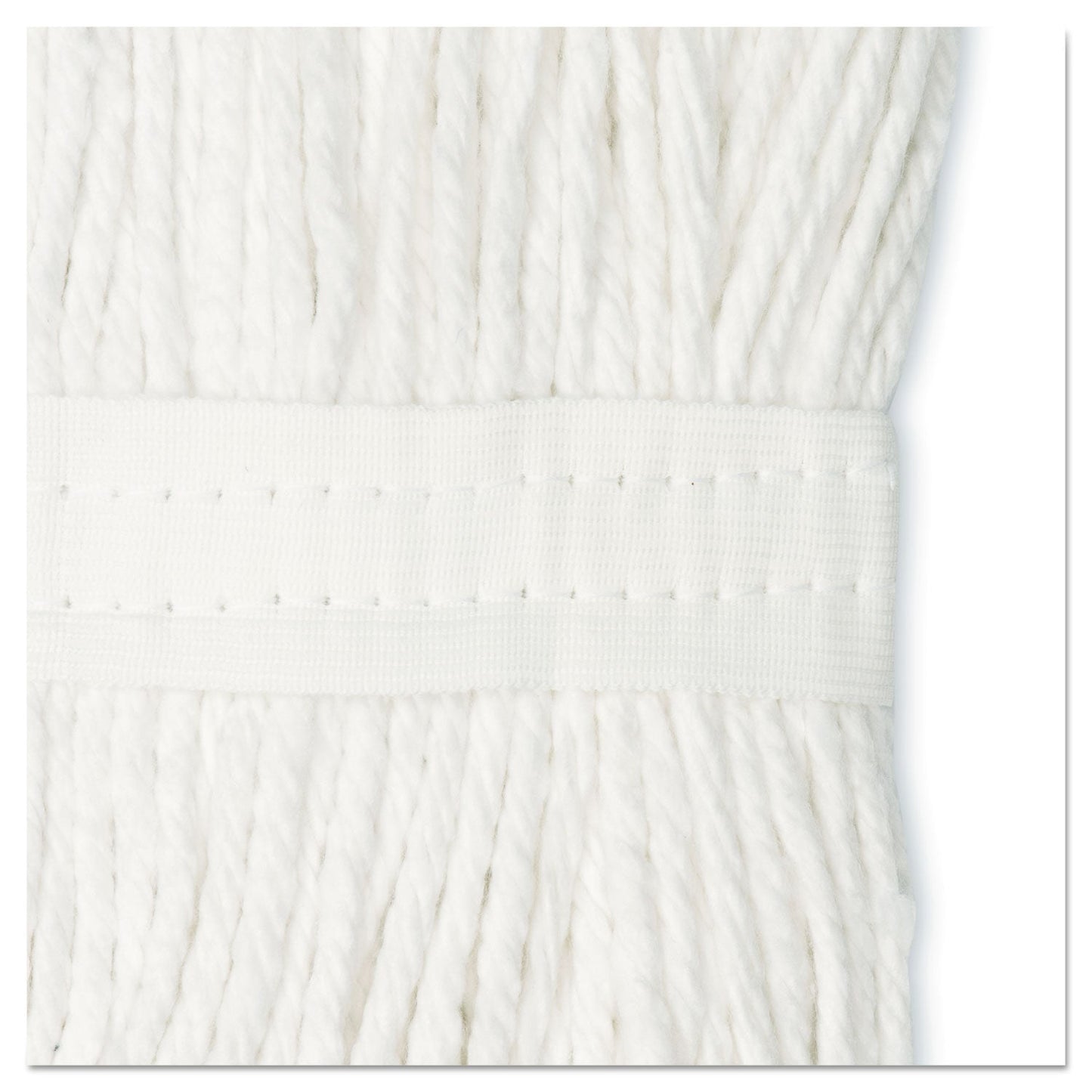 Boardwalk Cut-End Wet Mop Head, Cotton, #16, White, 12/Carton