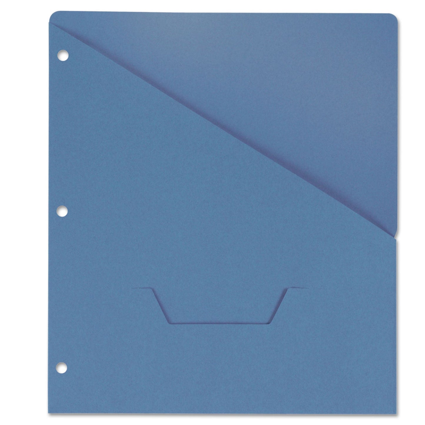 Universal Slash-Cut Pockets for Three-Ring Binders, Jacket, Letter, 11 Pt., Blue, 10/Pack