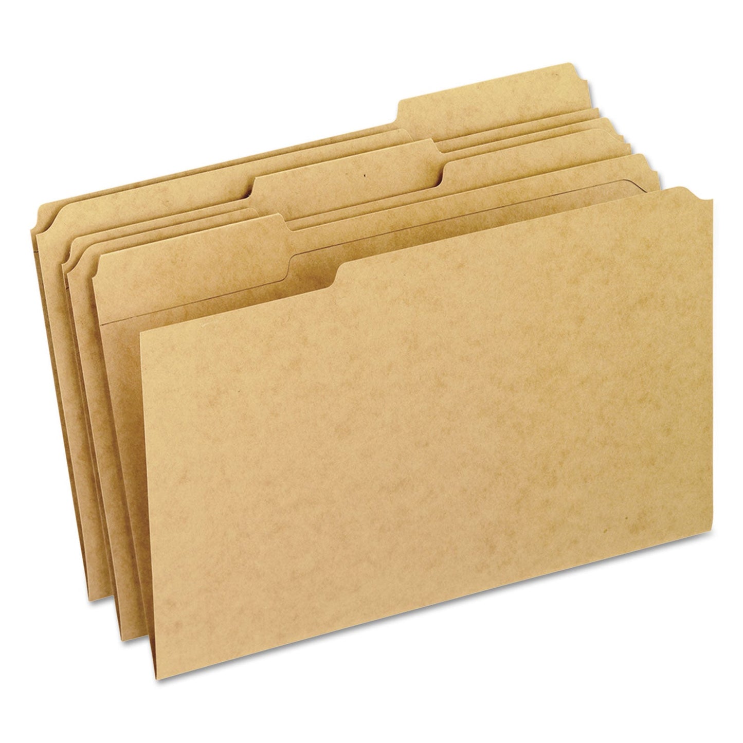 Pendaflex Dark Kraft File Folders with Double-Ply Top, 1/3-Cut Tabs: Assorted, Legal Size, 0.75" Expansion, Brown, 100/Box
