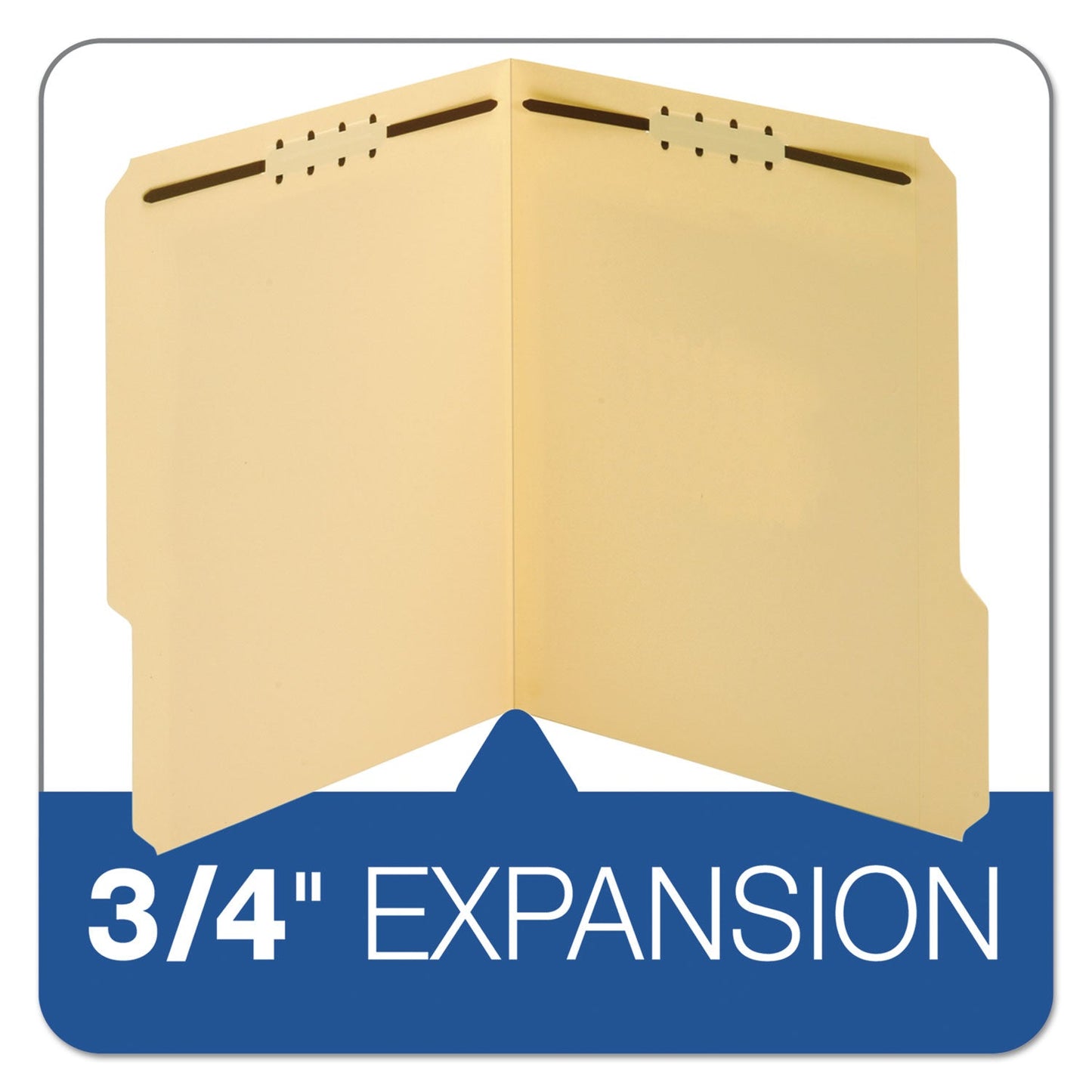 Pendaflex Top Tab Fastener Folder, 2 Fasteners, Letter Size, Manila Exterior, 50/Box