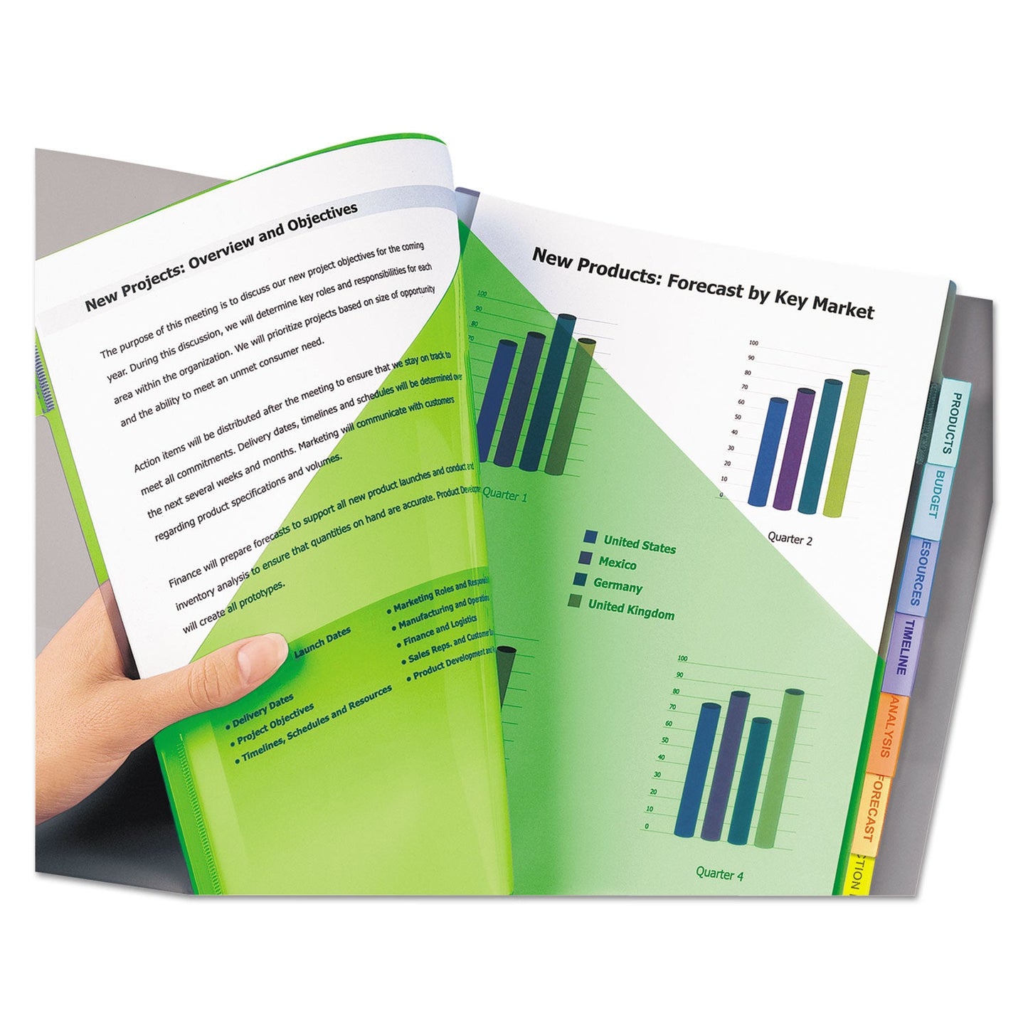 Avery Insertable Big Tab Plastic 2-Pocket Dividers, 8-Tab, 11.13 x 9.25, Assorted, 1 Set