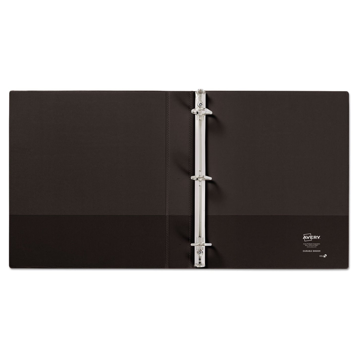 Avery Durable View Binder with DuraHinge and Slant Rings, 3 Rings, 1" Capacity, 11 x 8.5, Black