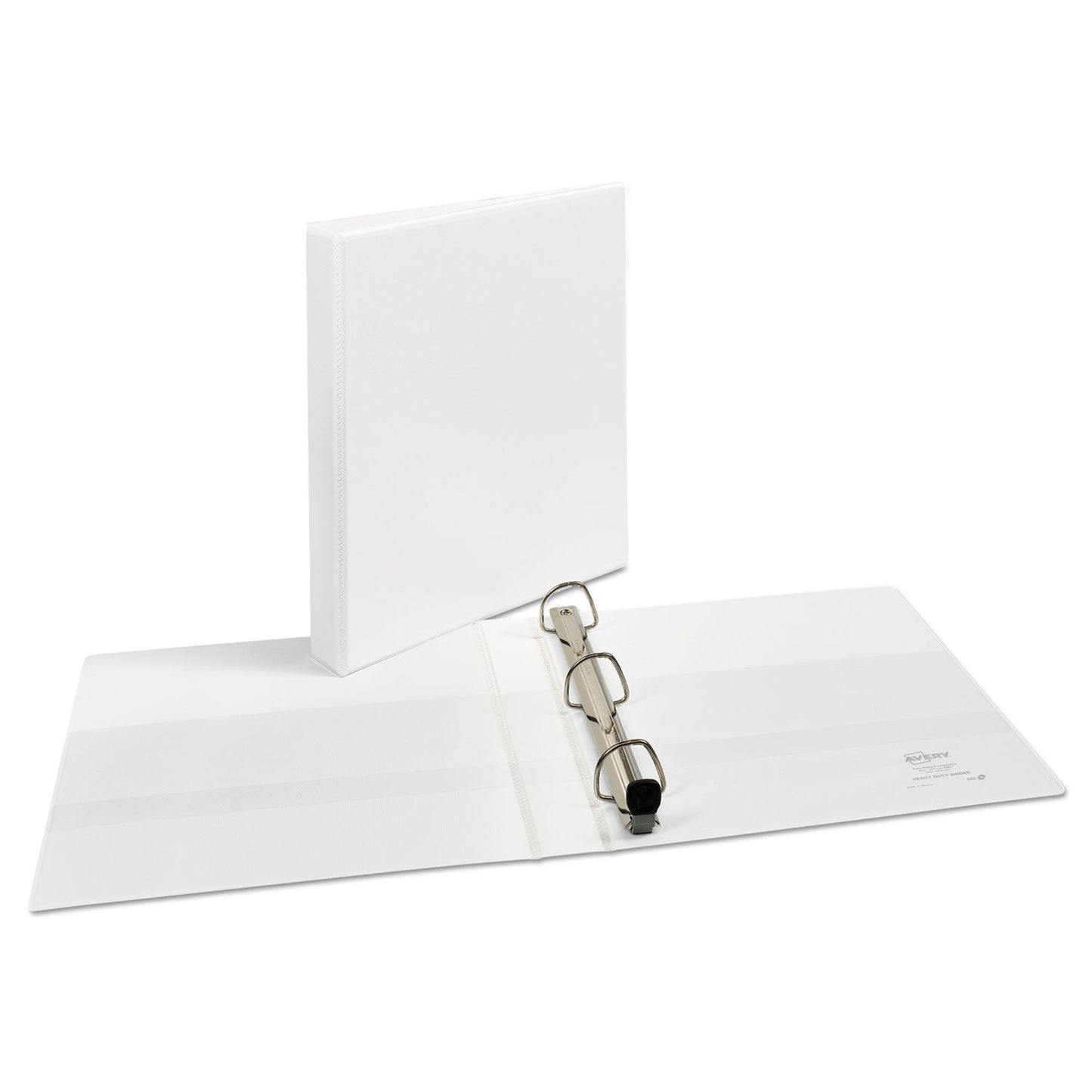 Avery Heavy-Duty View Binder with DuraHinge and One Touch EZD Rings, 3 Rings, 1" Capacity, 11 x 8.5, White