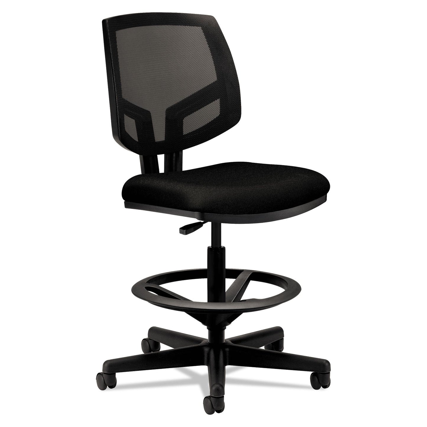 HON Volt Series Mesh Back Adjustable Task Stool, Supports Up to 275 lb, 22.88" to 32.38" Seat Height, Black