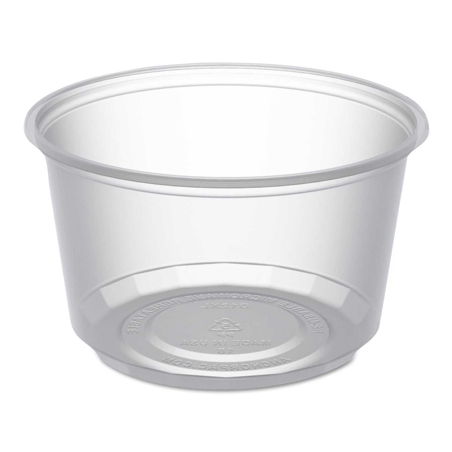 Anchor Packaging MicroLite Deli Tub, 12 oz, 4.56" Diameter x 2.67"h, Clear, Plastic, 500/Carton