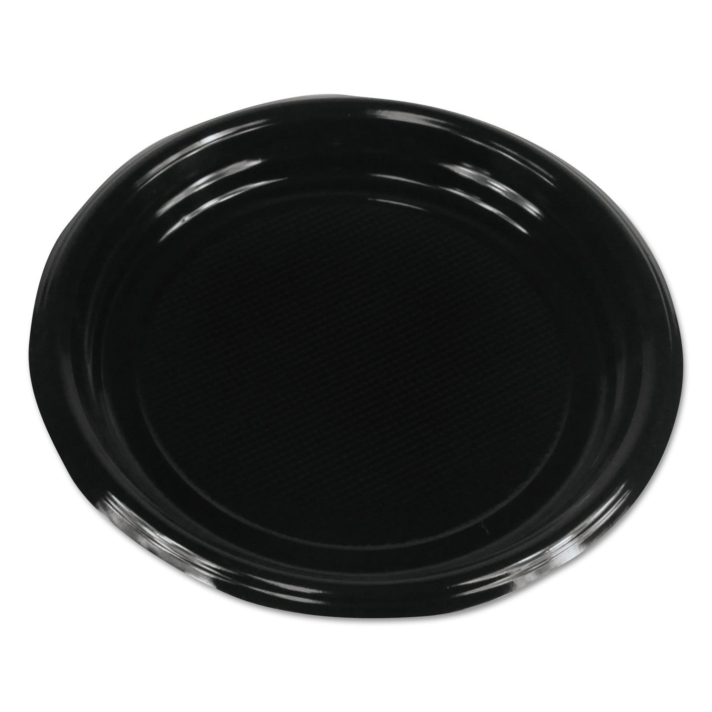 Boardwalk Hi-Impact Plastic Dinnerware, Plate, 9" dia, Black, 500/Carton