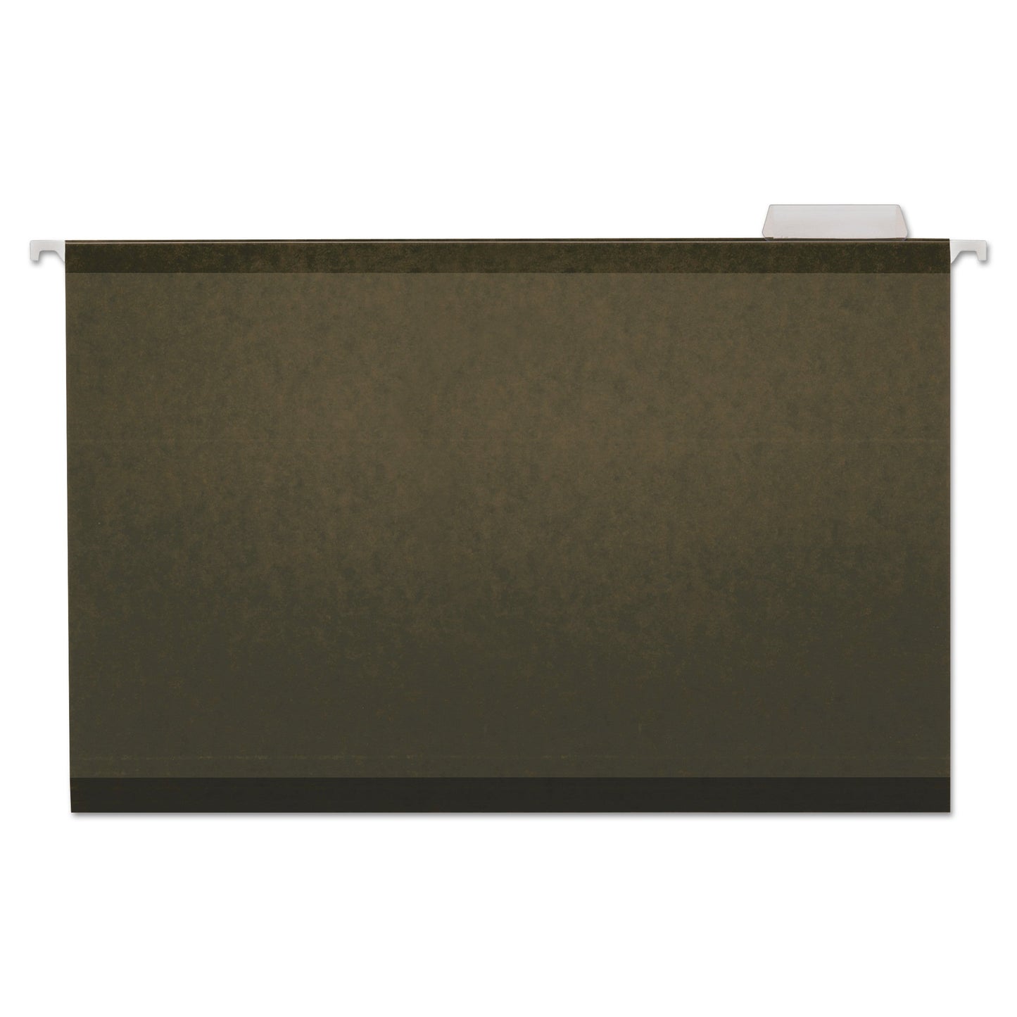 Universal Deluxe Reinforced Recycled Hanging File Folders, Legal Size, 1/5-Cut Tabs, Standard Green, 25/Box