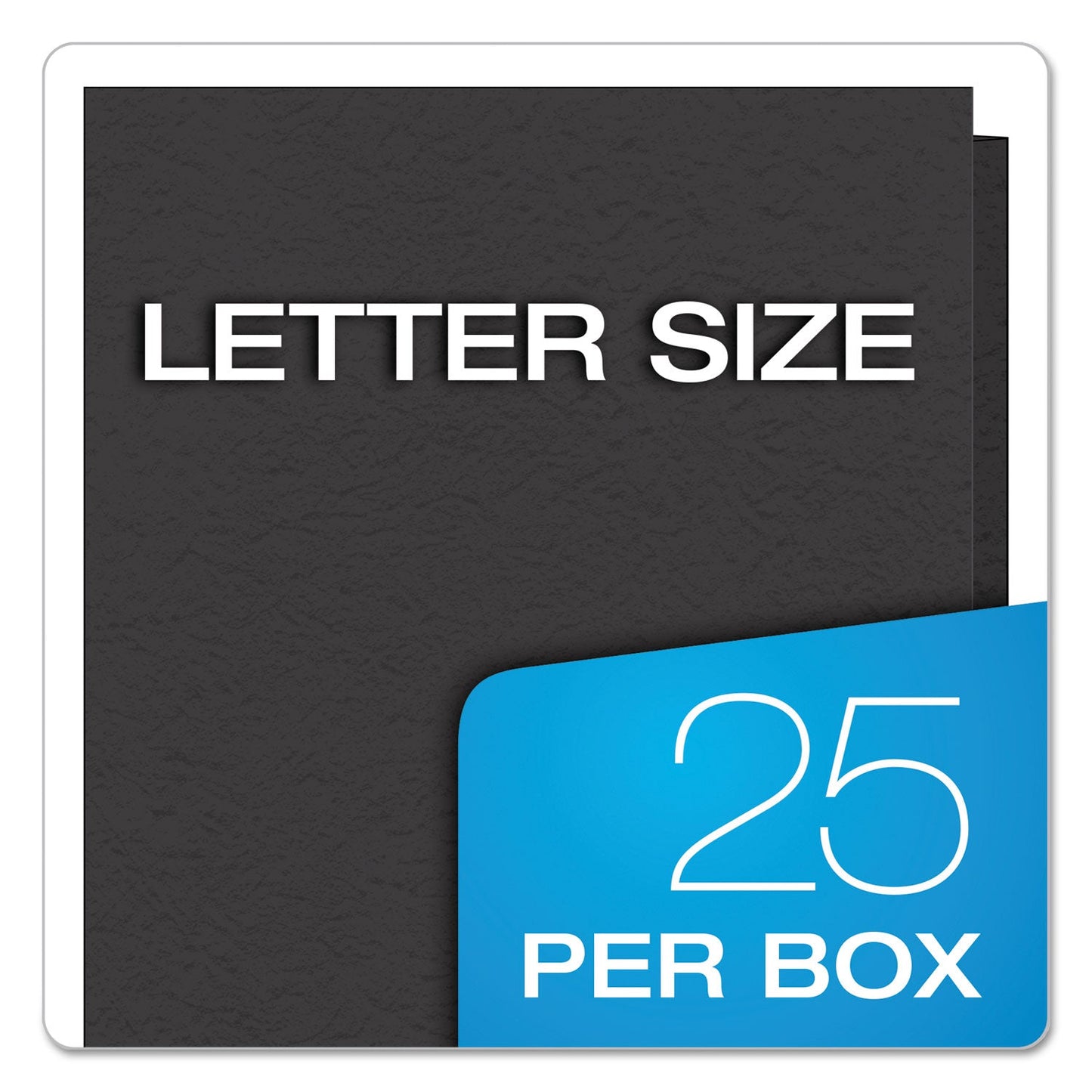 Oxford Twin-Pocket Folders with 3 Fasteners, 0.5" Capacity, 11 x 8.5, Black 25/Box