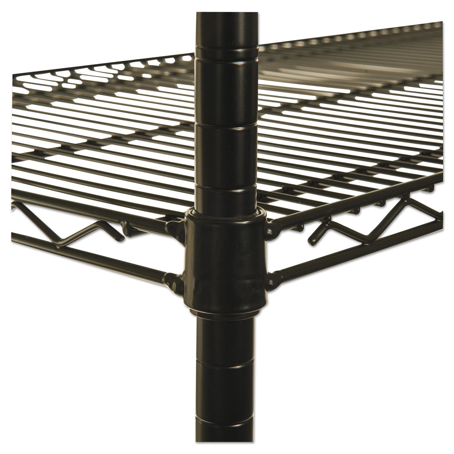 Alera NSF Certified Industrial Four-Shelf Wire Shelving Kit, 48w x 18d x 72h, Black