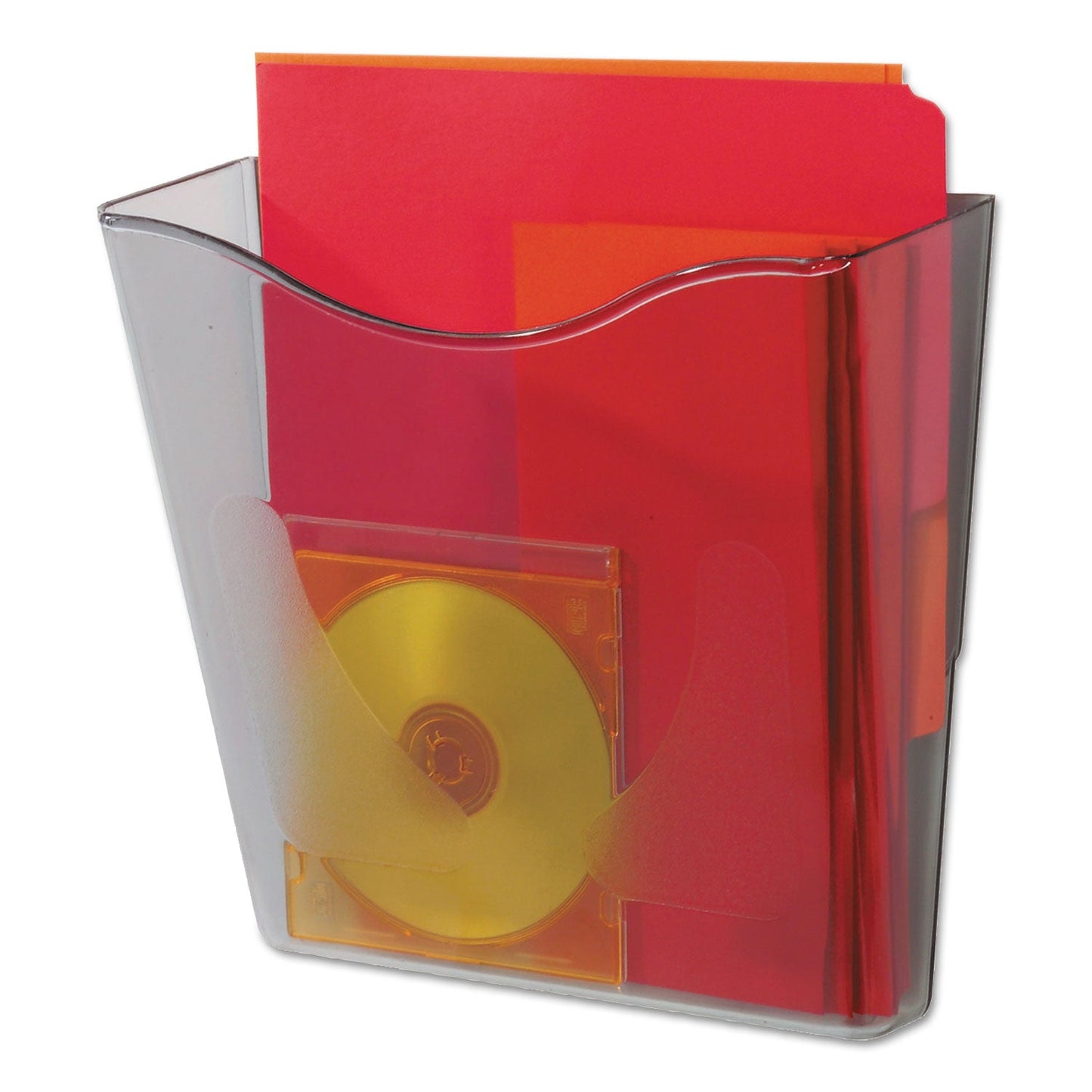 deflecto Euro-Style DocuPocket Portrait Wall File, A4/Letter/Magazines/Portfolio Size, 10.25" x 4" x 10", Smoke