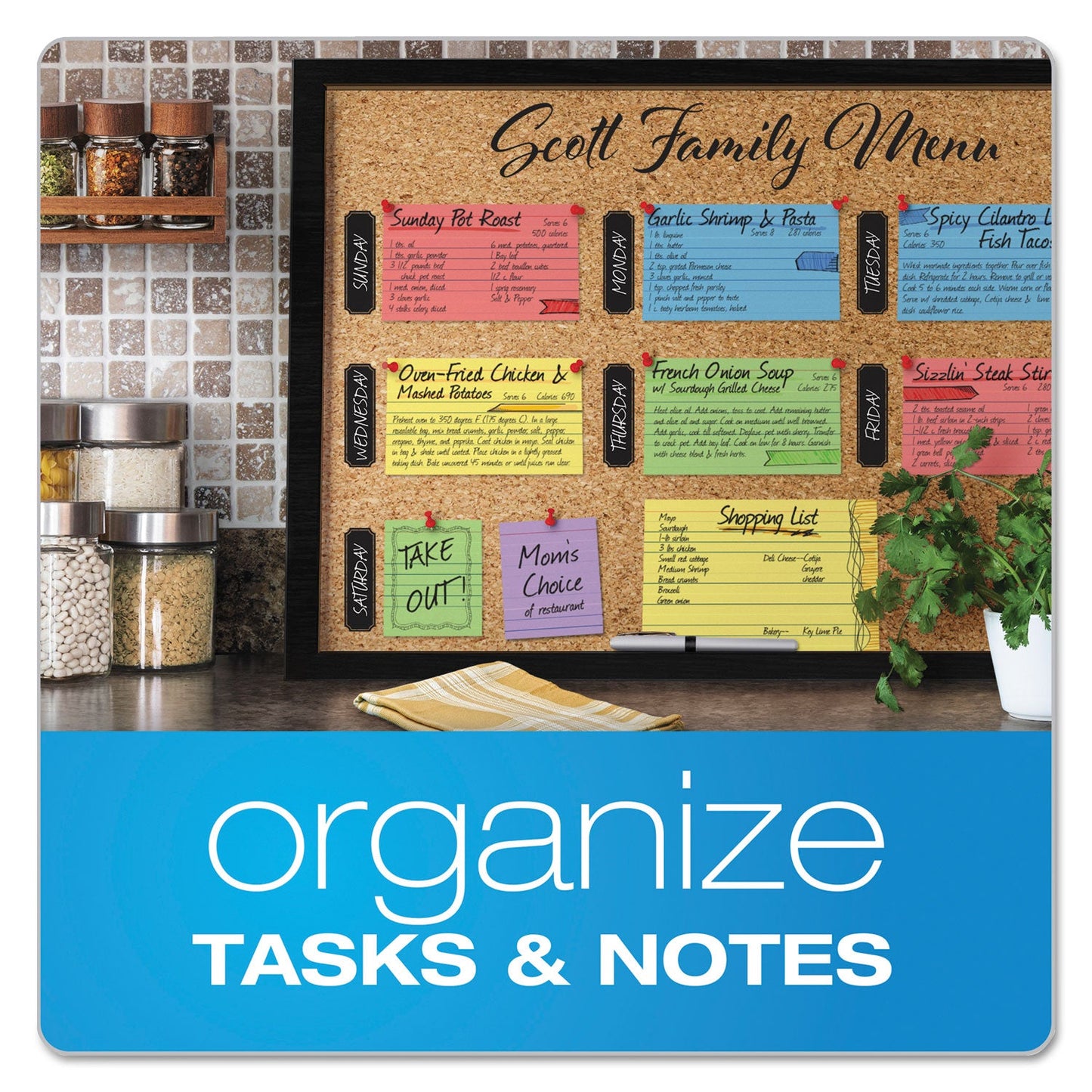 Oxford Ruled Index Cards, 5 x 8, Blue/Violet/Canary/Green/Cherry, 100/Pack