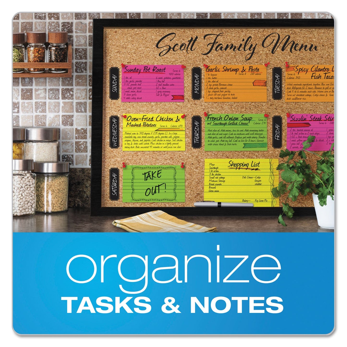 Oxford Ruled Index Cards, 3 x 5, Glow Green/Yellow, Orange/Pink, 100/Pack