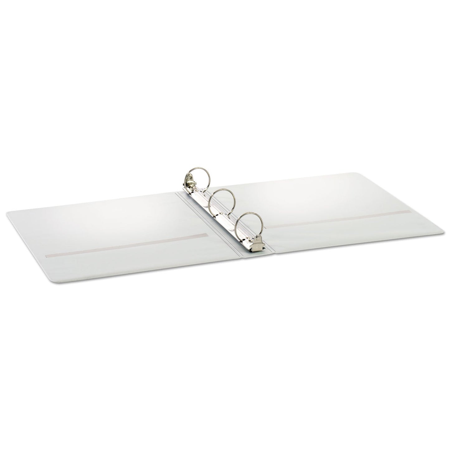 Cardinal Treated Binder ClearVue Locking Round Ring Binder, 3 Rings, 1.5" Capacity, 11 x 8.5, White