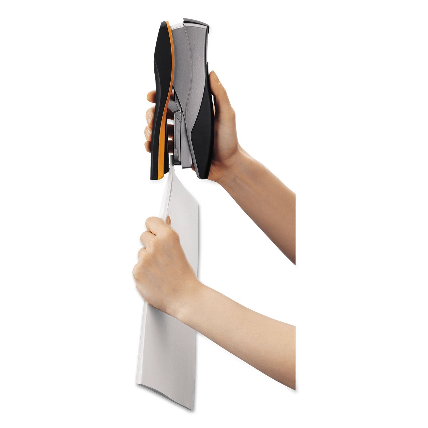 Swingline Optima 40 Desktop Stapler, 40-Sheet Capacity, Silver/Black/Orange