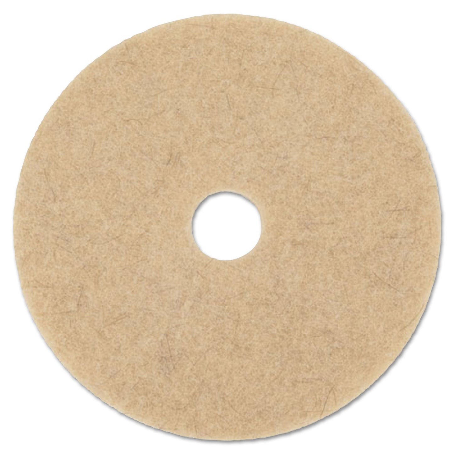 Boardwalk Natural Hog Hair Burnishing Floor Pads, 19" Diameter, Tan, 5/Carton