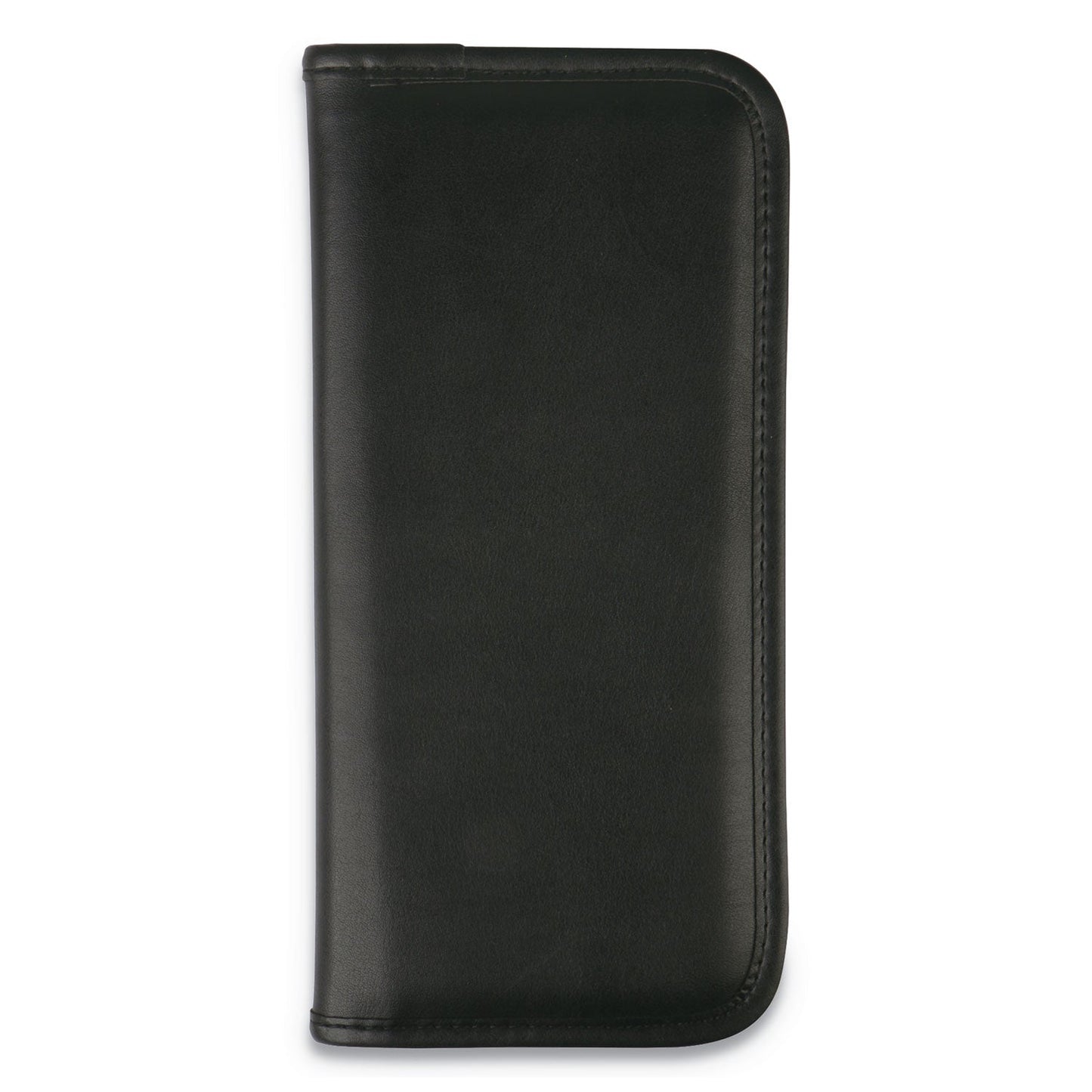 Universal Business Card Holder, Holds 160 3.5 x 2 Cards, 4.75 x 10.13, Vinyl, Black