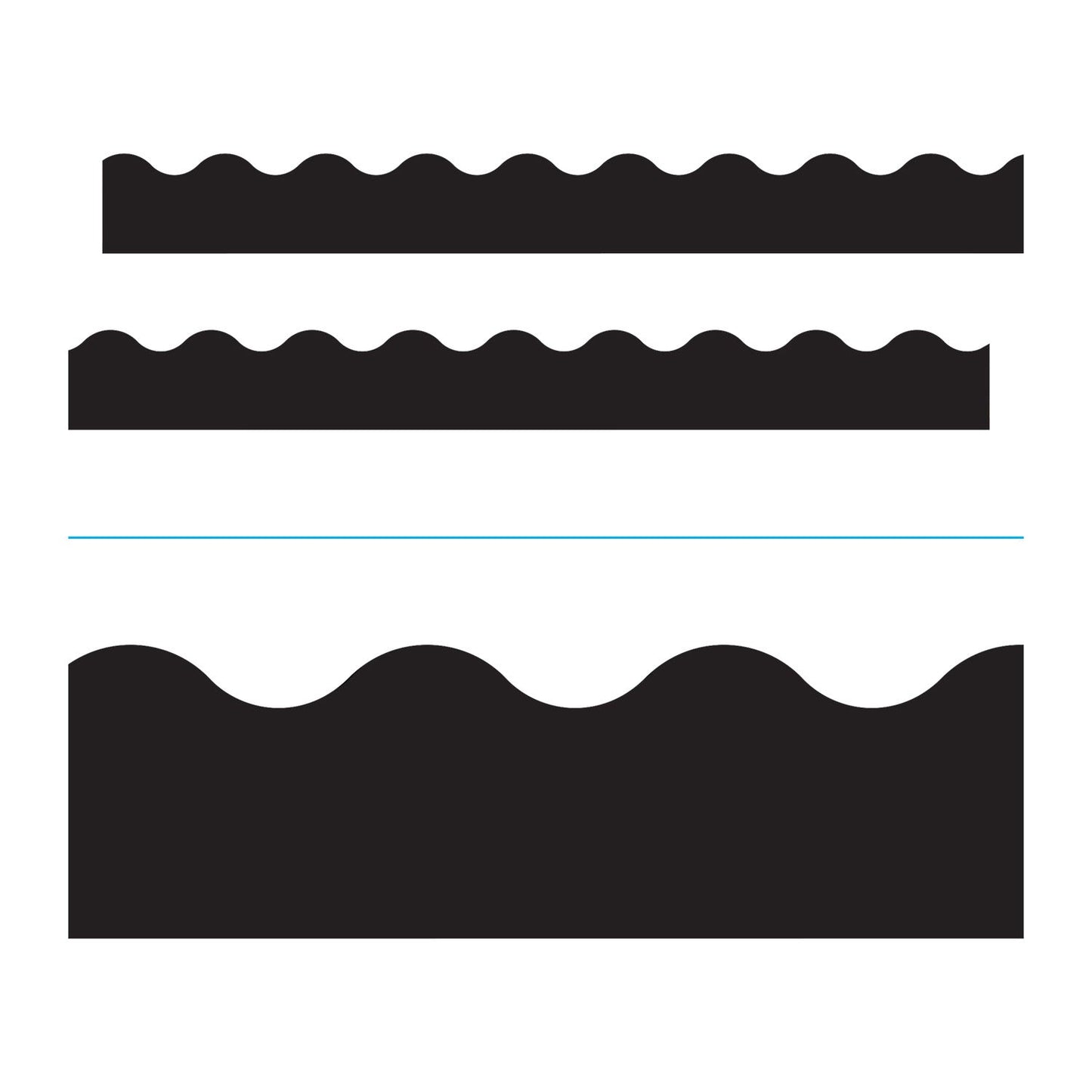 TREND Terrific Trimmers Solid Colors Board Trim, 2.25" x 39 ft, Black
