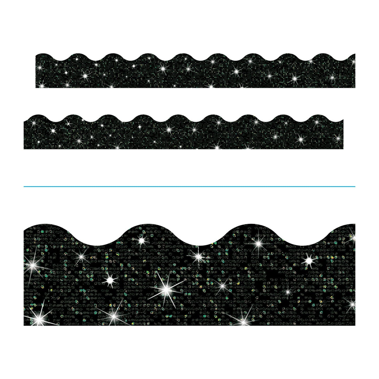 TREND Terrific Trimmers Sparkle Border, 2.75" x 32 ft, Black