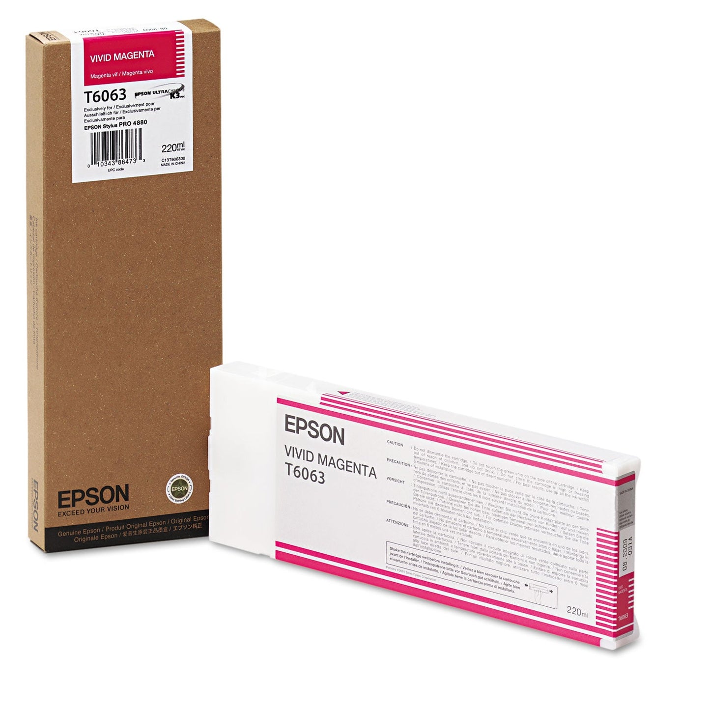 Epson T606300 (60) Ink, Vivid Magenta