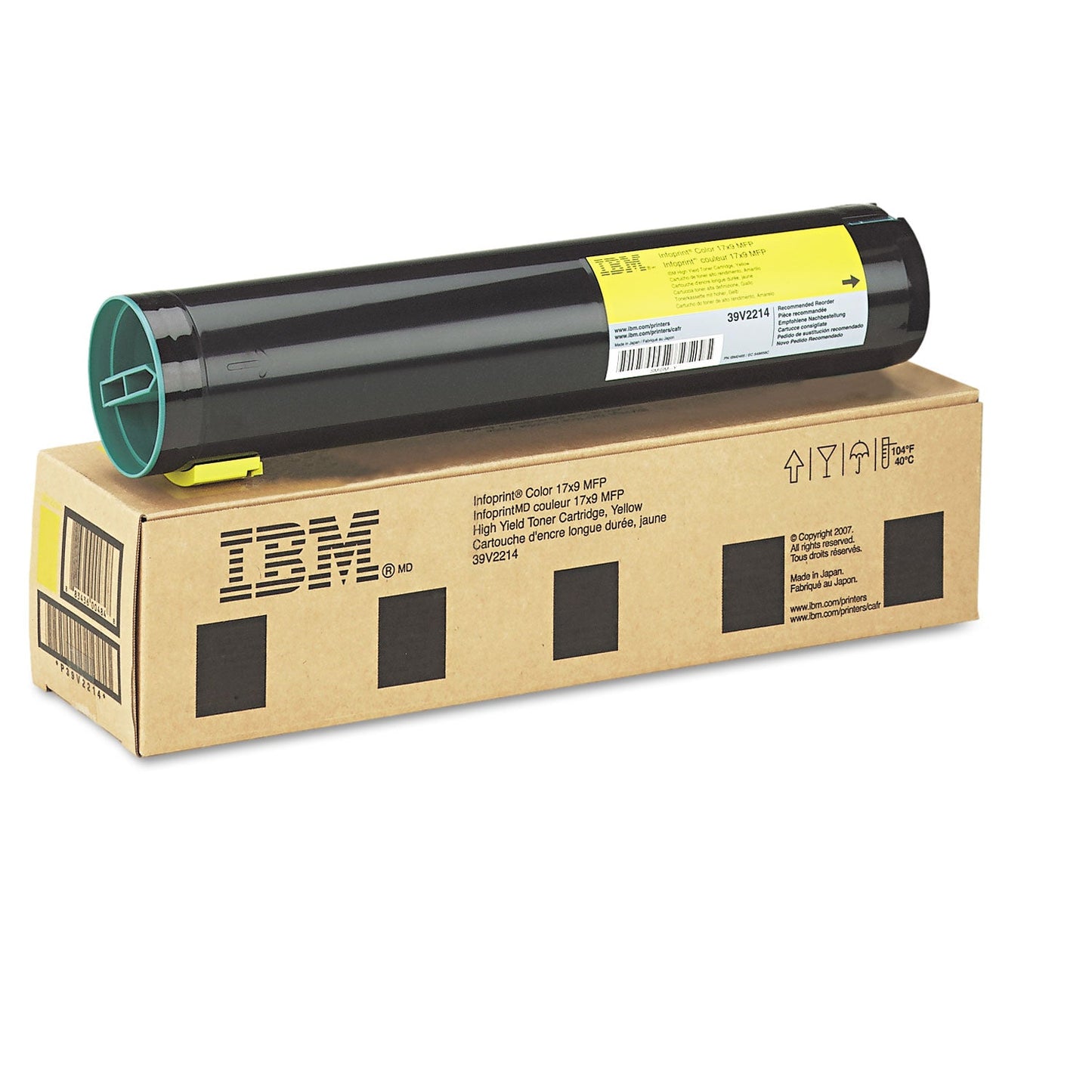 InfoPrint Solutions Company 39V2214 Toner, 22,000 Page-Yield, Yellow