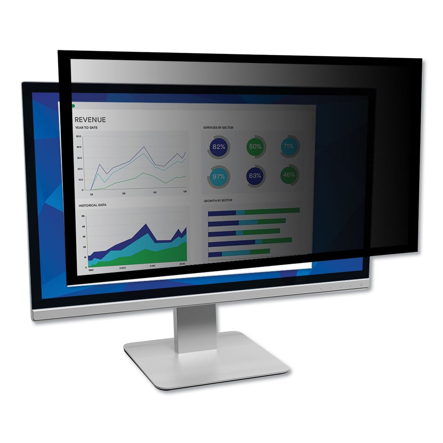 3M Framed Desktop Monitor Privacy Filter for 23" Widescreen LCD, 16:9 Aspect Ratio